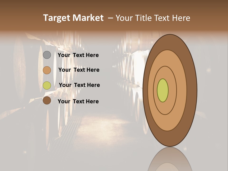 French Oak Barrels With Wine Being Stored In Pleisir De Merle Wine Cellar In Franschhoek, Western Cape, South Africa PowerPoint Template