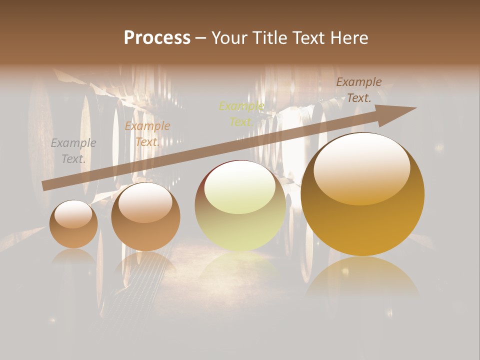 French Oak Barrels With Wine Being Stored In Pleisir De Merle Wine Cellar In Franschhoek, Western Cape, South Africa PowerPoint Template