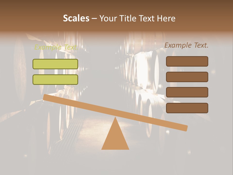 French Oak Barrels With Wine Being Stored In Pleisir De Merle Wine Cellar In Franschhoek, Western Cape, South Africa PowerPoint Template