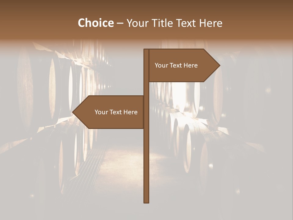 French Oak Barrels With Wine Being Stored In Pleisir De Merle Wine Cellar In Franschhoek, Western Cape, South Africa PowerPoint Template