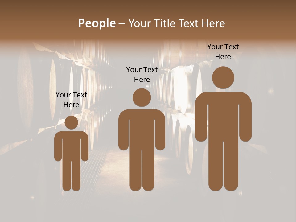 French Oak Barrels With Wine Being Stored In Pleisir De Merle Wine Cellar In Franschhoek, Western Cape, South Africa PowerPoint Template