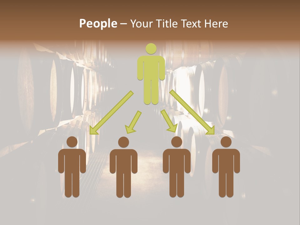 French Oak Barrels With Wine Being Stored In Pleisir De Merle Wine Cellar In Franschhoek, Western Cape, South Africa PowerPoint Template