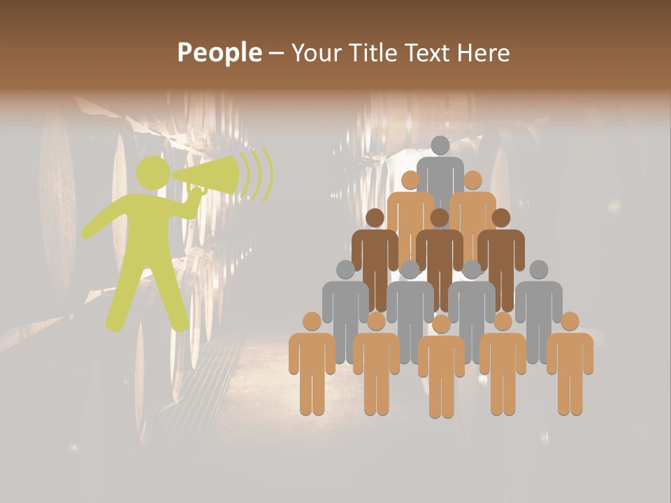 French Oak Barrels With Wine Being Stored In Pleisir De Merle Wine Cellar In Franschhoek, Western Cape, South Africa PowerPoint Template