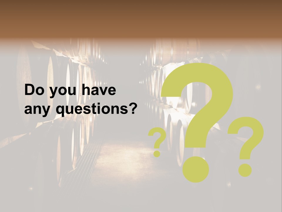 French Oak Barrels With Wine Being Stored In Pleisir De Merle Wine Cellar In Franschhoek, Western Cape, South Africa PowerPoint Template