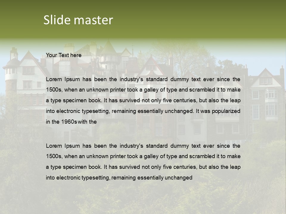 A Trustful Friend. Portrait Of Puppy Bernese Mountain Dog PowerPoint Template