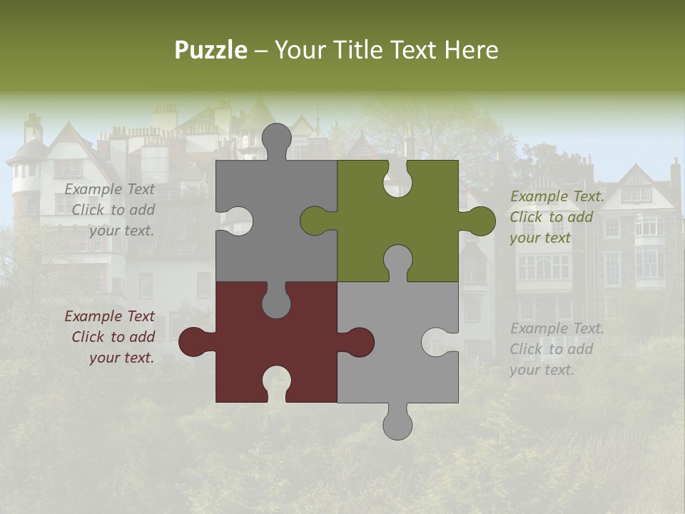 A Trustful Friend. Portrait Of Puppy Bernese Mountain Dog PowerPoint Template