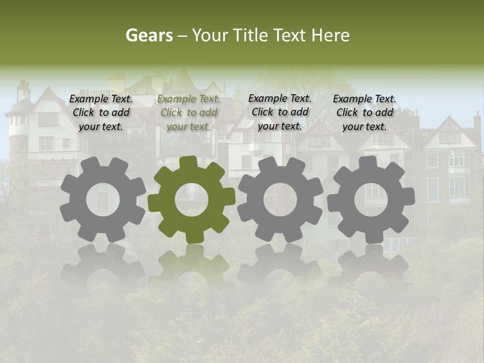 A Trustful Friend. Portrait Of Puppy Bernese Mountain Dog PowerPoint Template