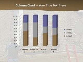 Two Men, Roofers, Lay Down A New Roof On A Home In The Neighborhood. (14Mp Camera) PowerPoint Template