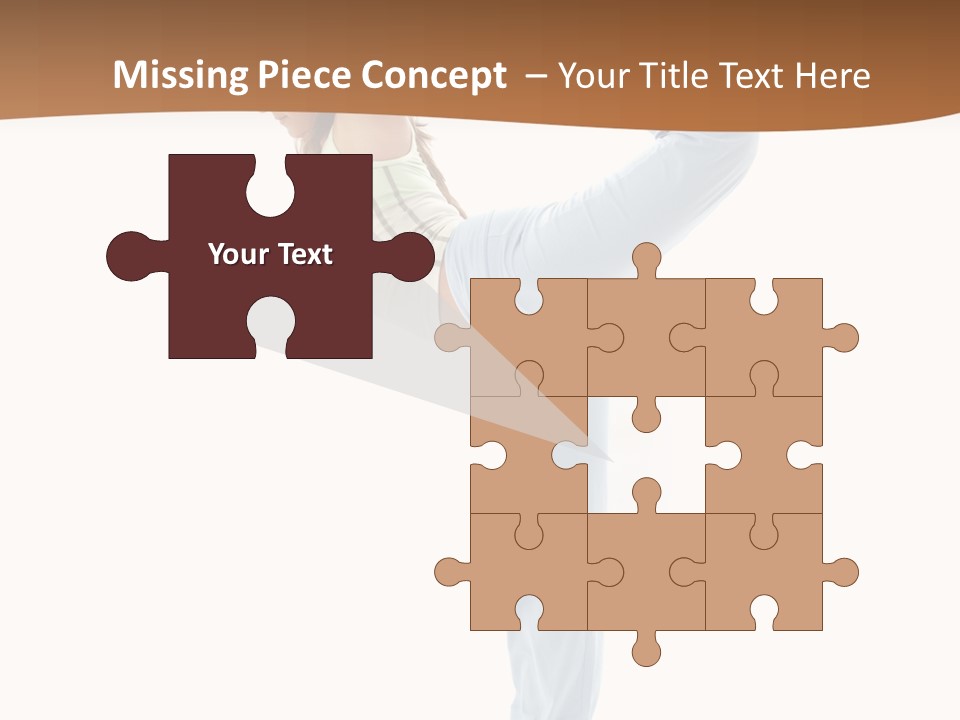 Sporty Girl Practicing Natarajasana Lord Of The Dance Pose PowerPoint Template