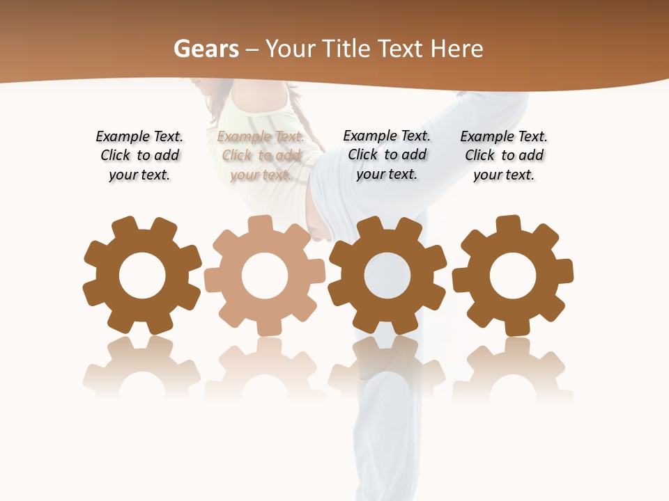 Sporty Girl Practicing Natarajasana Lord Of The Dance Pose PowerPoint Template