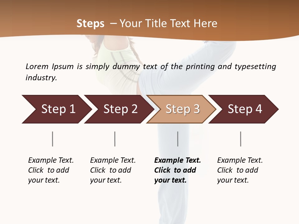 Sporty Girl Practicing Natarajasana Lord Of The Dance Pose PowerPoint Template