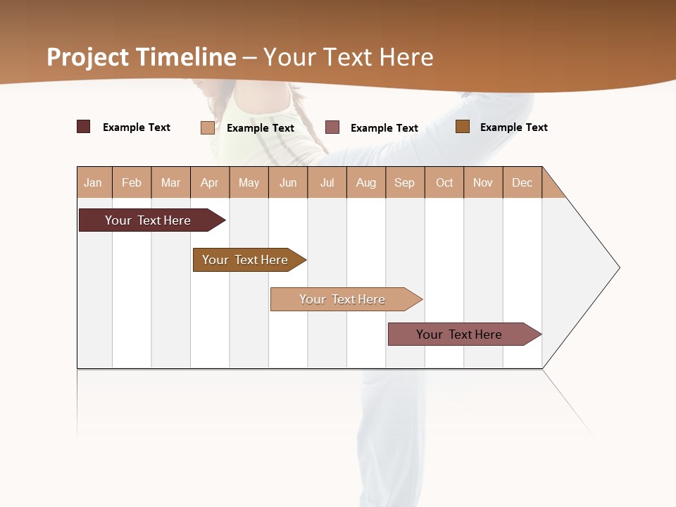 Sporty Girl Practicing Natarajasana Lord Of The Dance Pose PowerPoint Template