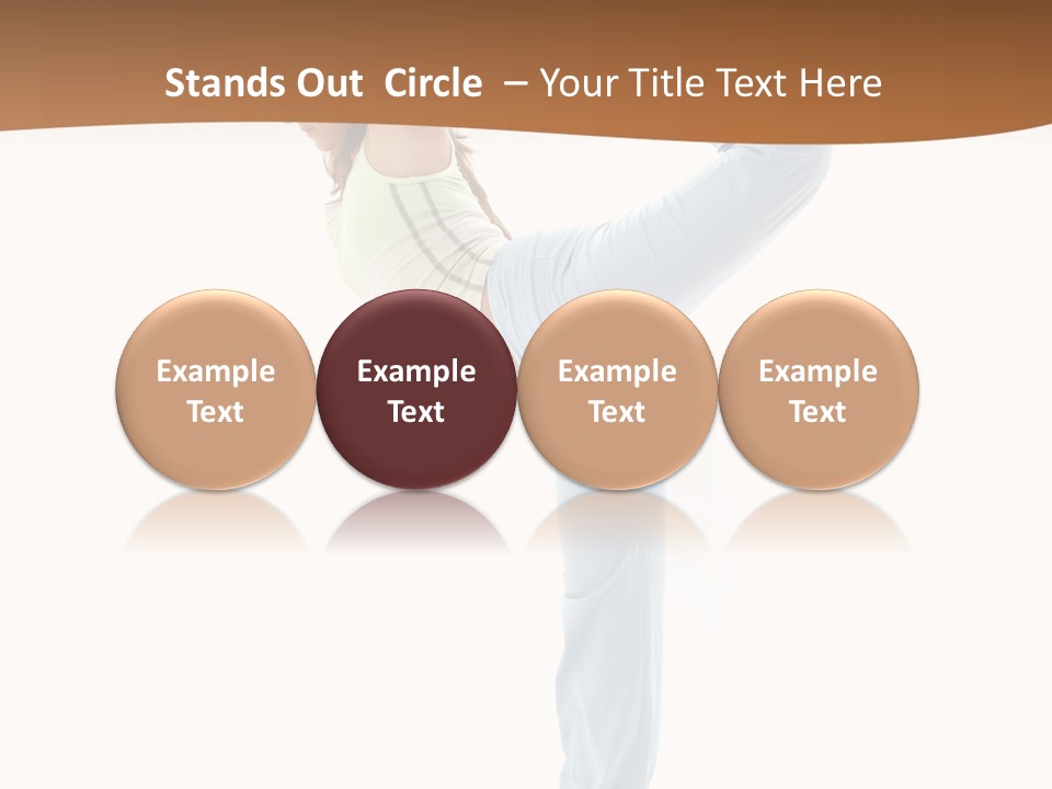 Sporty Girl Practicing Natarajasana Lord Of The Dance Pose PowerPoint Template