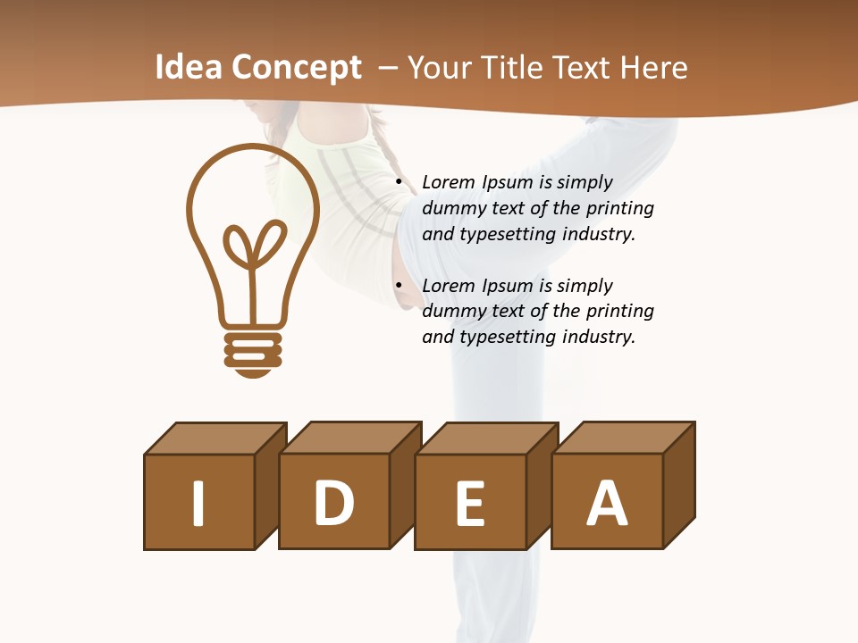 Sporty Girl Practicing Natarajasana Lord Of The Dance Pose PowerPoint Template