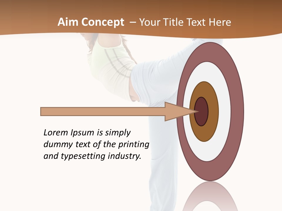 Sporty Girl Practicing Natarajasana Lord Of The Dance Pose PowerPoint Template