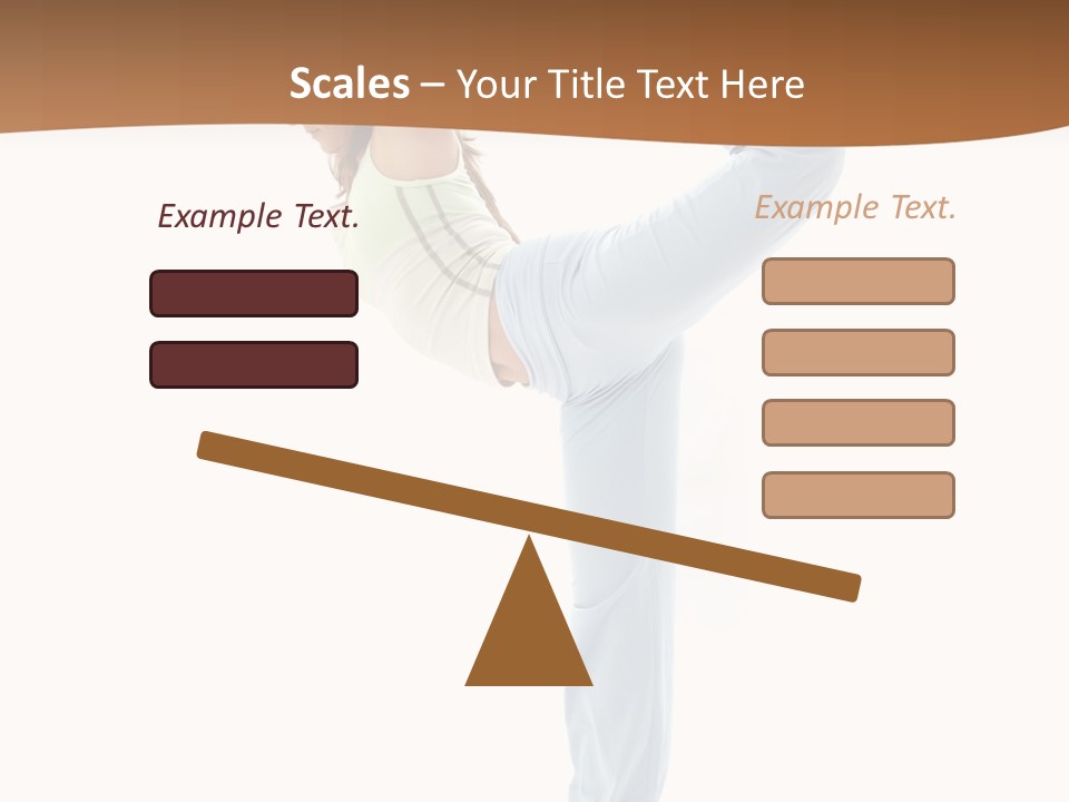 Sporty Girl Practicing Natarajasana Lord Of The Dance Pose PowerPoint Template