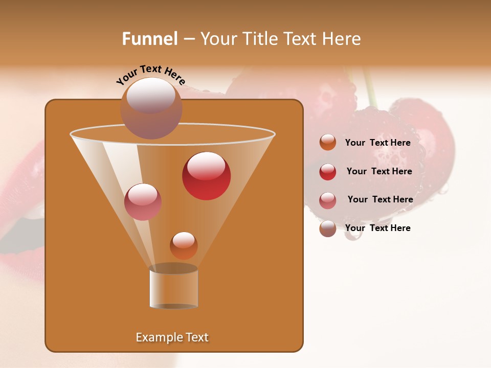 A Woman Is Biting Into A Bunch Of Cherries PowerPoint Template