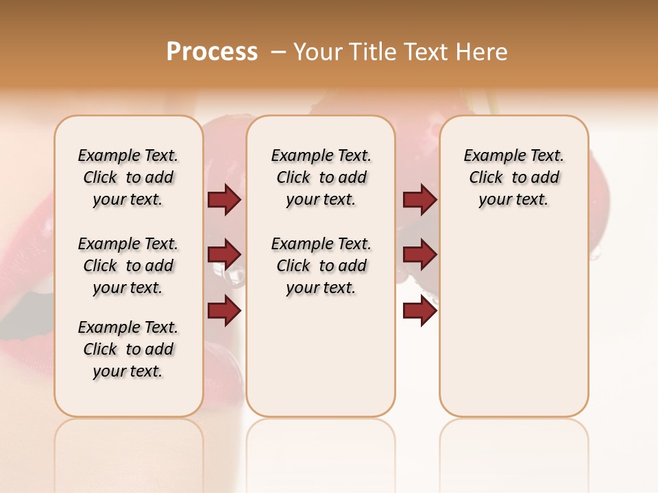 A Woman Is Biting Into A Bunch Of Cherries PowerPoint Template