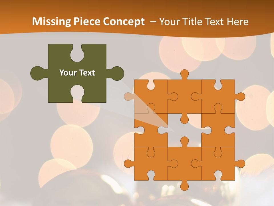 Shiny Gold Ornaments With A Christmas Light Background PowerPoint Template