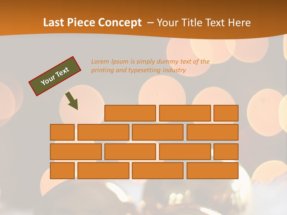 Shiny Gold Ornaments With A Christmas Light Background PowerPoint Template