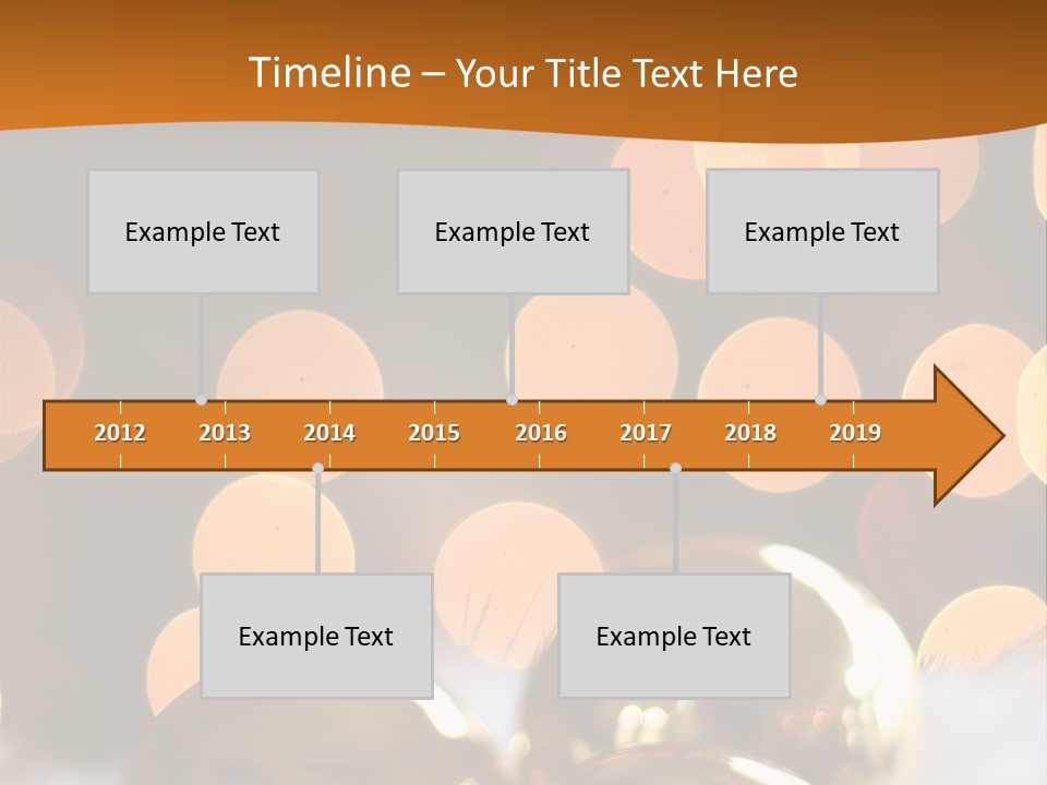 Shiny Gold Ornaments With A Christmas Light Background PowerPoint Template