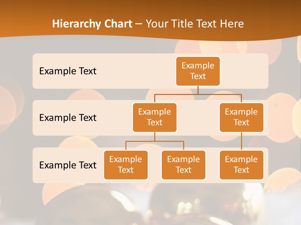 Shiny Gold Ornaments With A Christmas Light Background PowerPoint Template