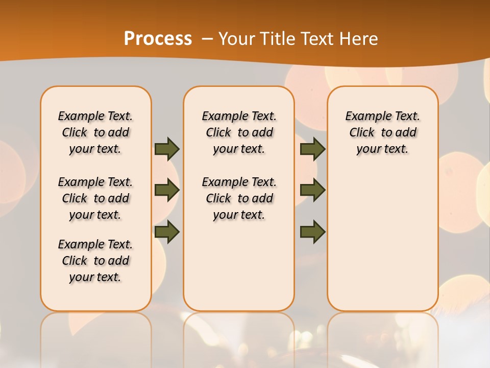 Shiny Gold Ornaments With A Christmas Light Background PowerPoint Template