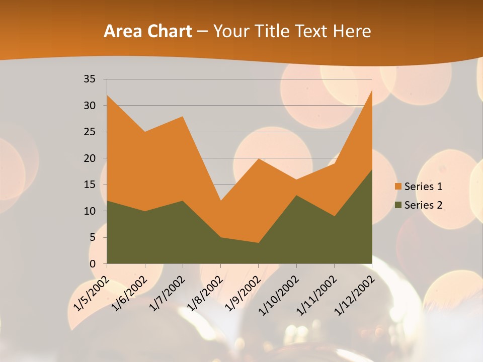 Shiny Gold Ornaments With A Christmas Light Background PowerPoint Template