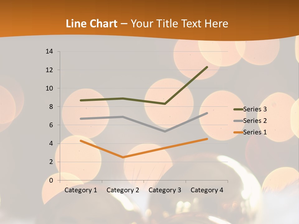 Shiny Gold Ornaments With A Christmas Light Background PowerPoint Template