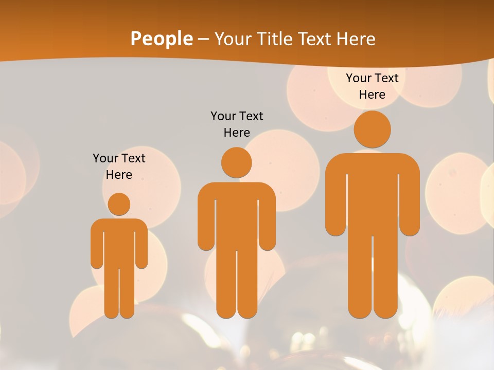 Shiny Gold Ornaments With A Christmas Light Background PowerPoint Template