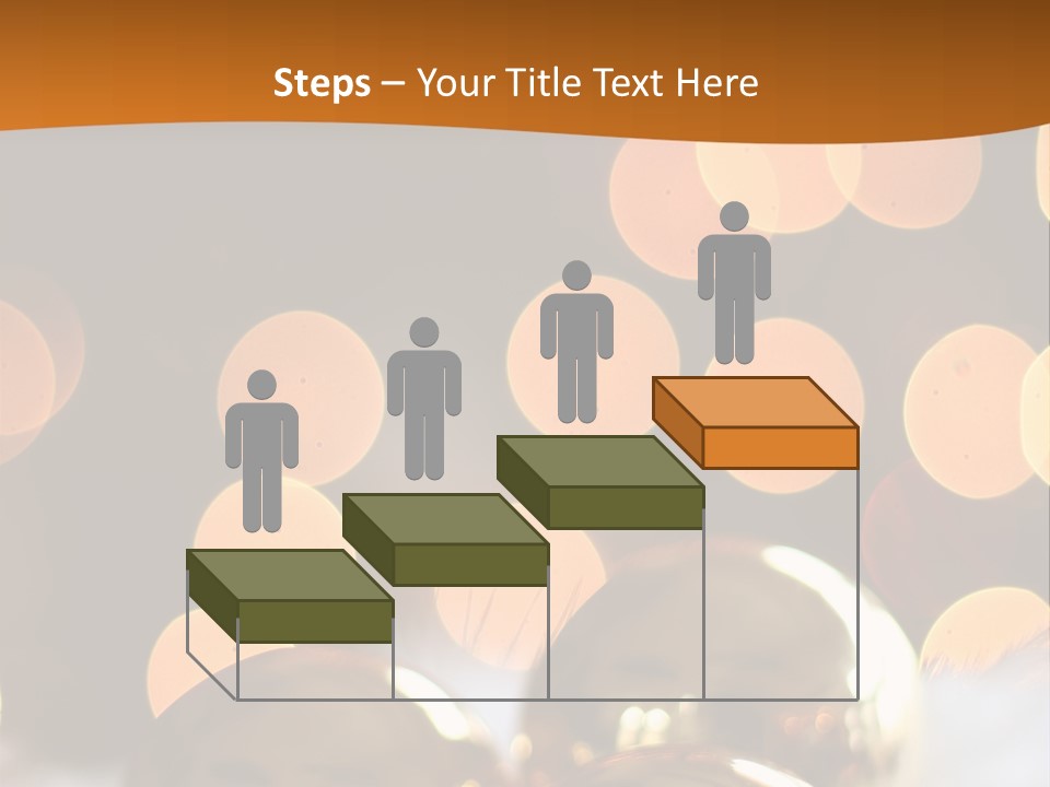 Shiny Gold Ornaments With A Christmas Light Background PowerPoint Template