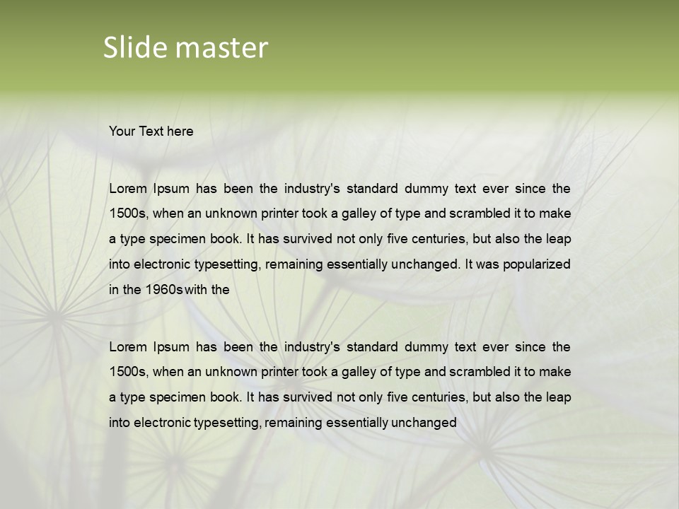 Close-Up Of Dandelion Seed With An Abstract Touch PowerPoint Template