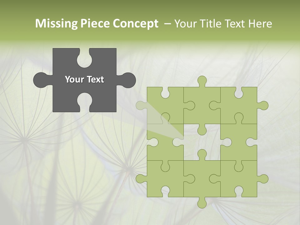 Close-Up Of Dandelion Seed With An Abstract Touch PowerPoint Template