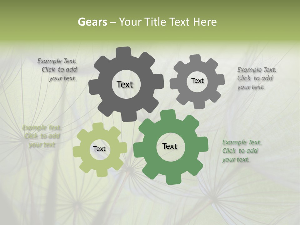 Close-Up Of Dandelion Seed With An Abstract Touch PowerPoint Template