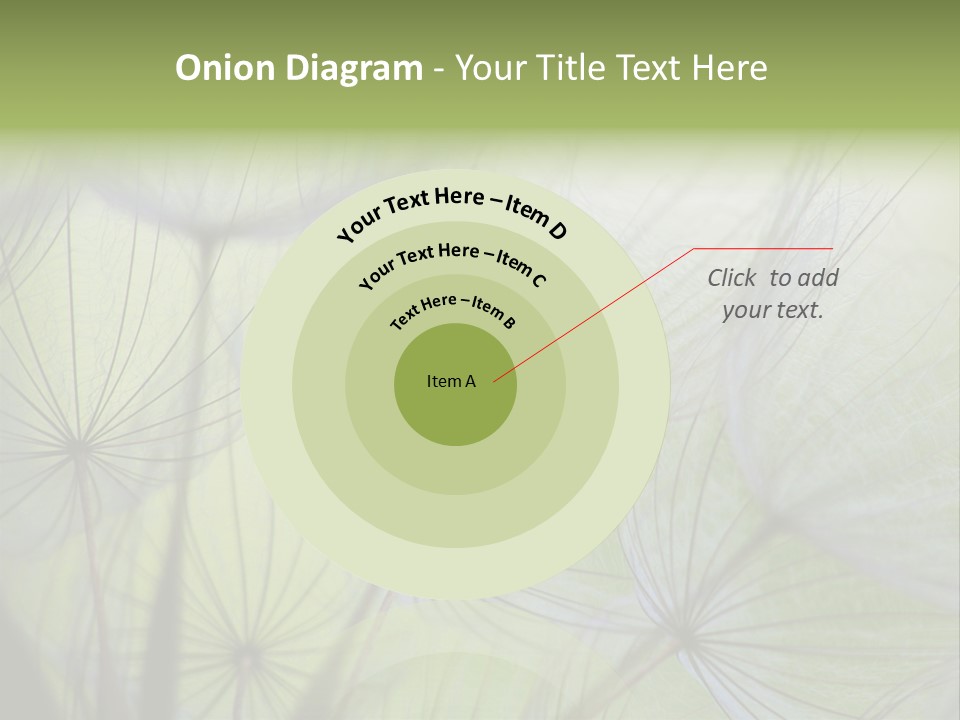 Close-Up Of Dandelion Seed With An Abstract Touch PowerPoint Template
