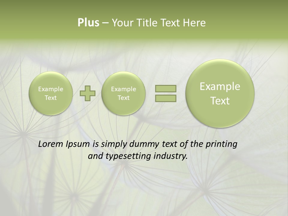 Close-Up Of Dandelion Seed With An Abstract Touch PowerPoint Template