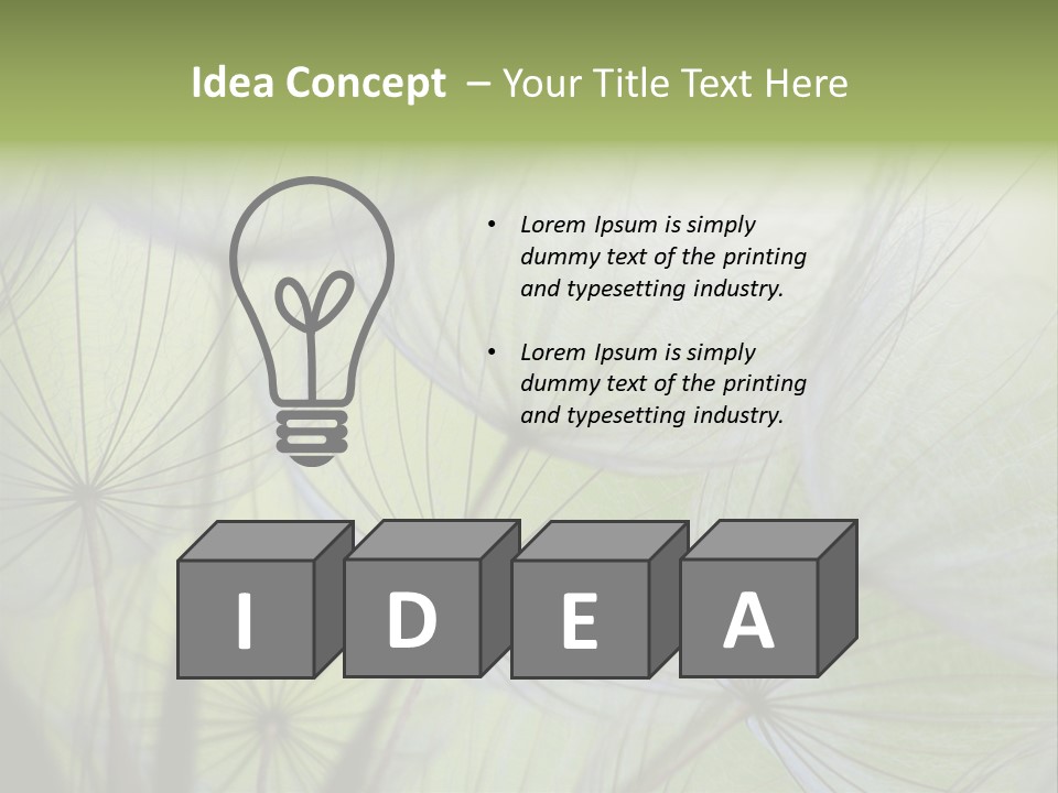 Close-Up Of Dandelion Seed With An Abstract Touch PowerPoint Template