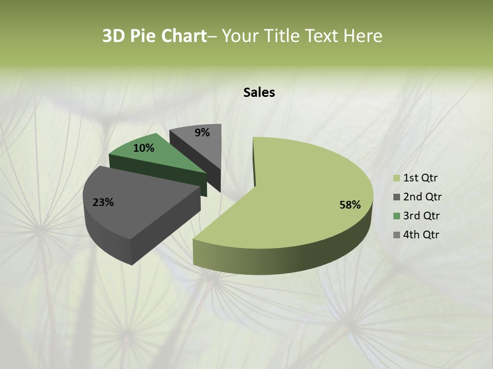 Close-Up Of Dandelion Seed With An Abstract Touch PowerPoint Template
