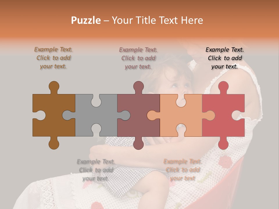 Mother Comforting Her Daughter - Concept For Parenthood And Childhood - Isolated On Black PowerPoint Template