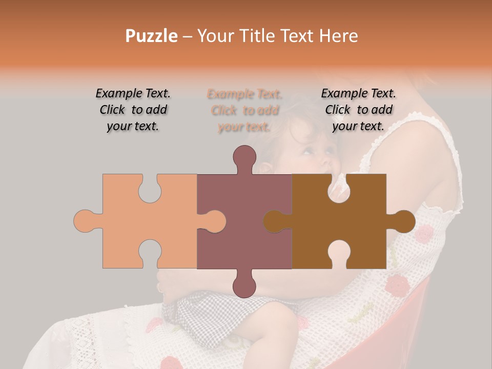 Mother Comforting Her Daughter - Concept For Parenthood And Childhood - Isolated On Black PowerPoint Template