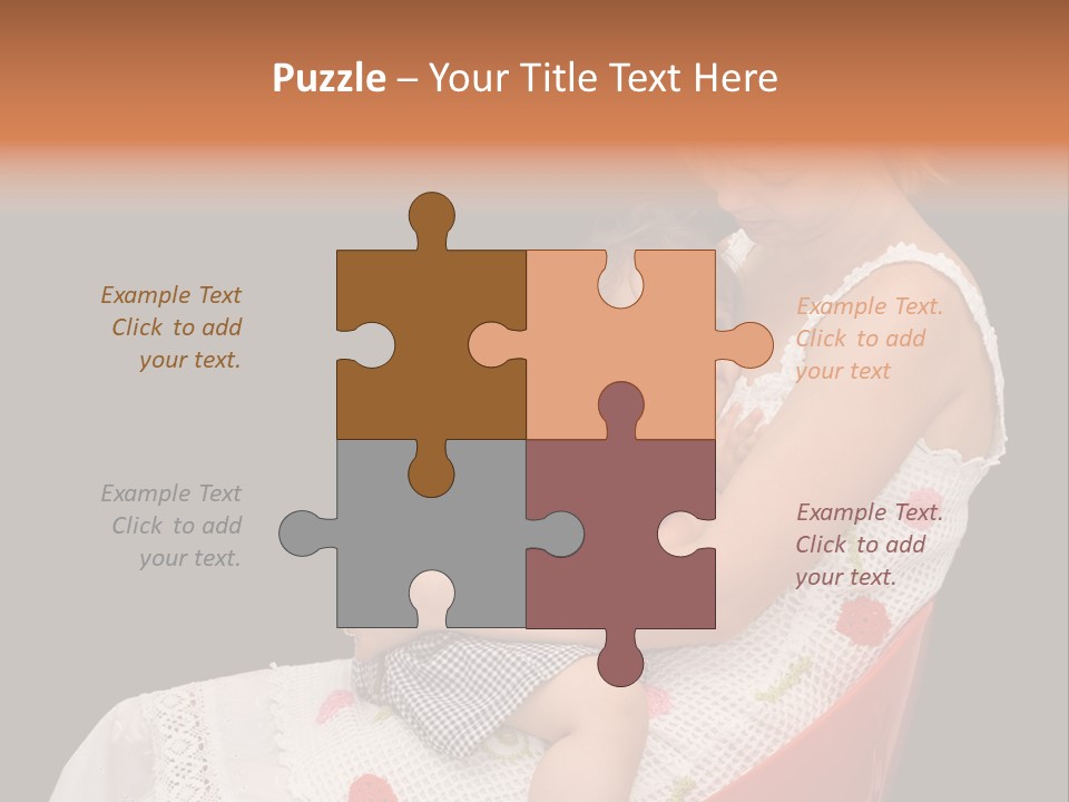 Mother Comforting Her Daughter - Concept For Parenthood And Childhood - Isolated On Black PowerPoint Template