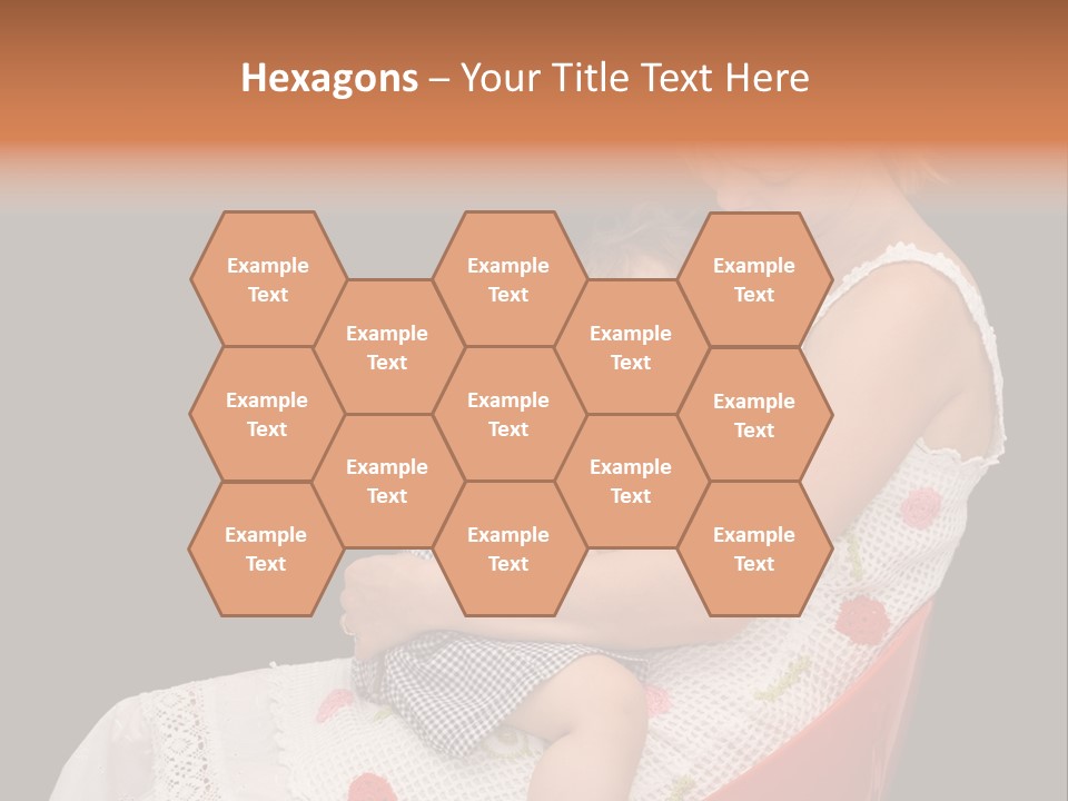 Mother Comforting Her Daughter - Concept For Parenthood And Childhood - Isolated On Black PowerPoint Template