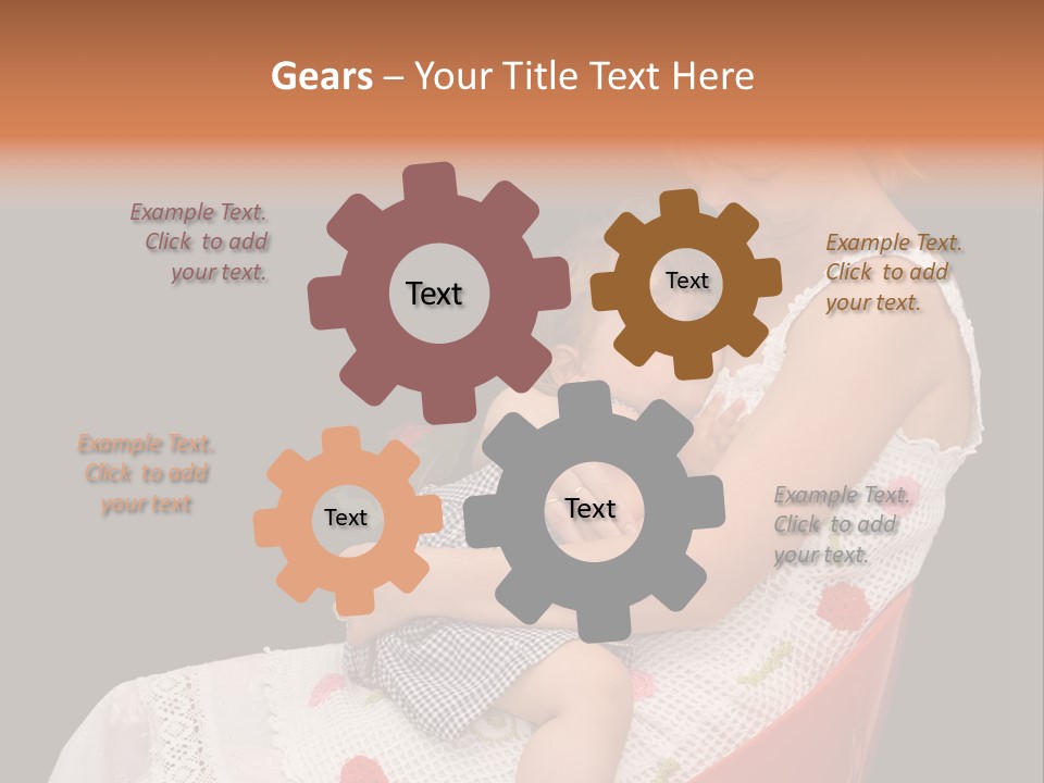 Mother Comforting Her Daughter - Concept For Parenthood And Childhood - Isolated On Black PowerPoint Template