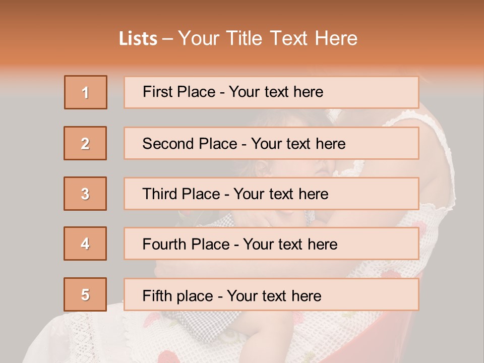Mother Comforting Her Daughter - Concept For Parenthood And Childhood - Isolated On Black PowerPoint Template
