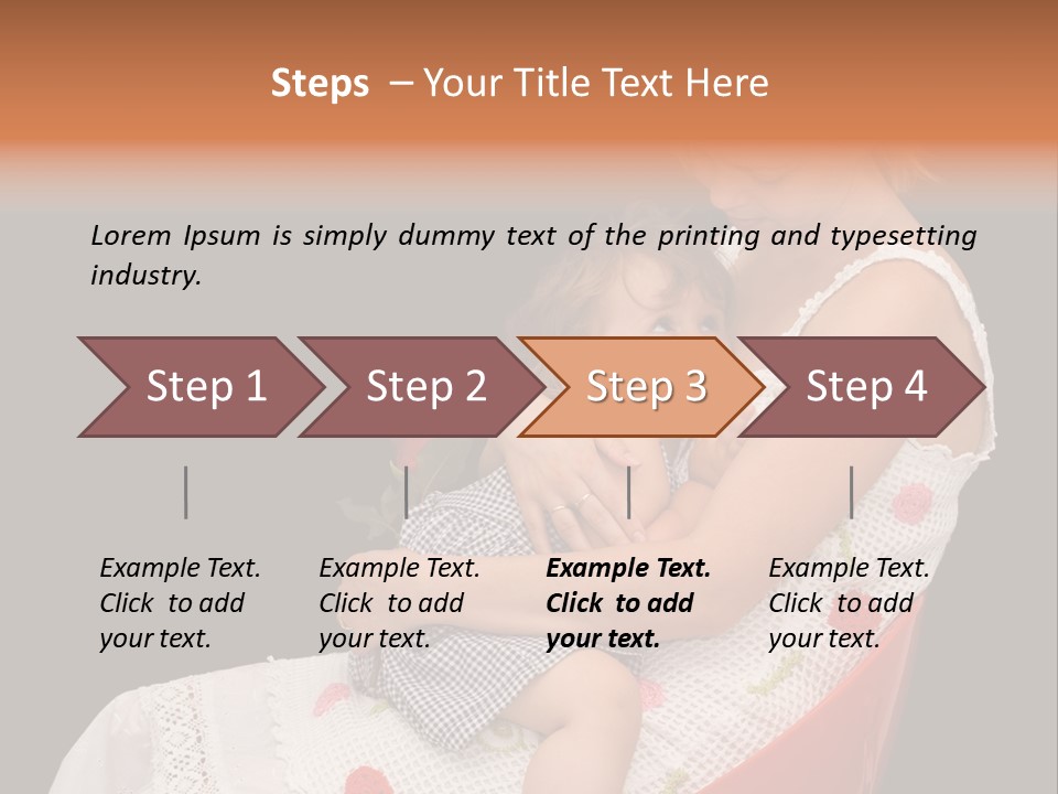 Mother Comforting Her Daughter - Concept For Parenthood And Childhood - Isolated On Black PowerPoint Template
