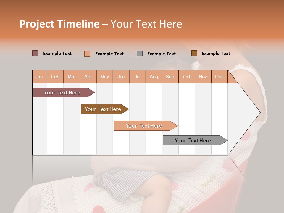 Mother Comforting Her Daughter - Concept For Parenthood And Childhood - Isolated On Black PowerPoint Template