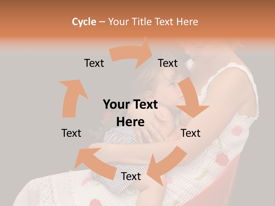 Mother Comforting Her Daughter - Concept For Parenthood And Childhood - Isolated On Black PowerPoint Template