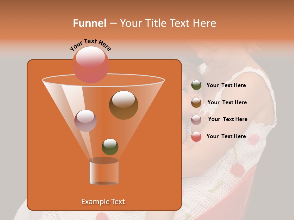 Mother Comforting Her Daughter - Concept For Parenthood And Childhood - Isolated On Black PowerPoint Template