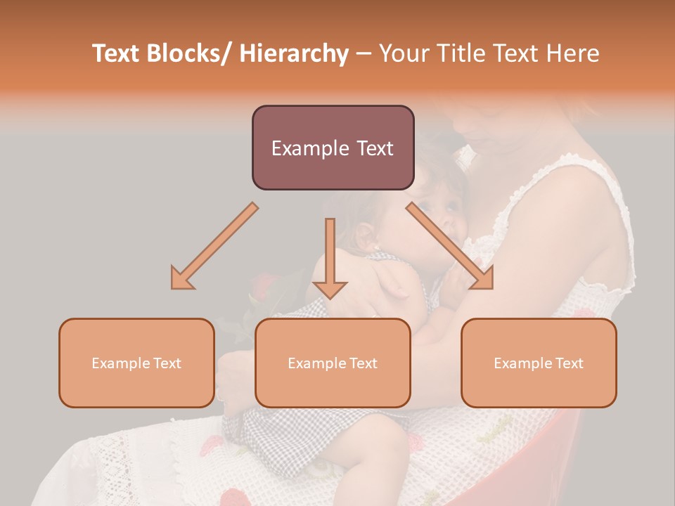 Mother Comforting Her Daughter - Concept For Parenthood And Childhood - Isolated On Black PowerPoint Template