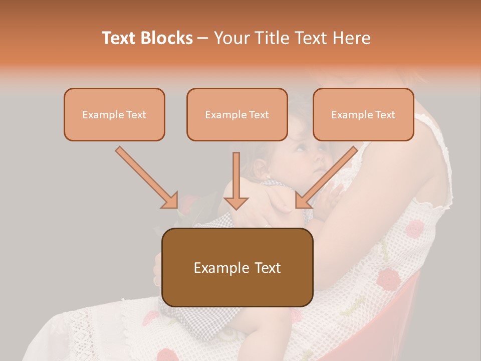 Mother Comforting Her Daughter - Concept For Parenthood And Childhood - Isolated On Black PowerPoint Template